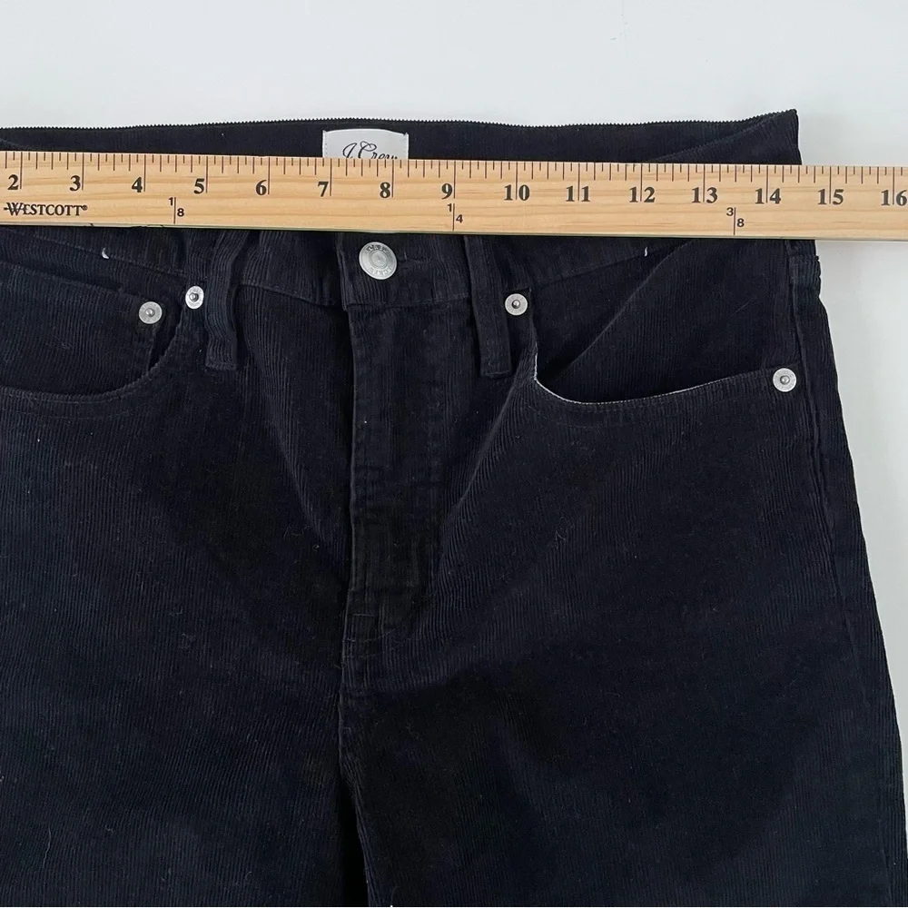 J.Crew Women's Black Vintage slim-straight corduroy pant Size 28, like new! - Picture 10 of 12
